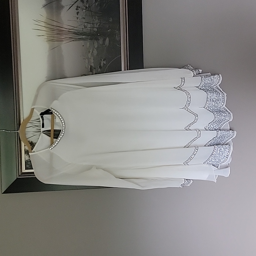 White flowy dress